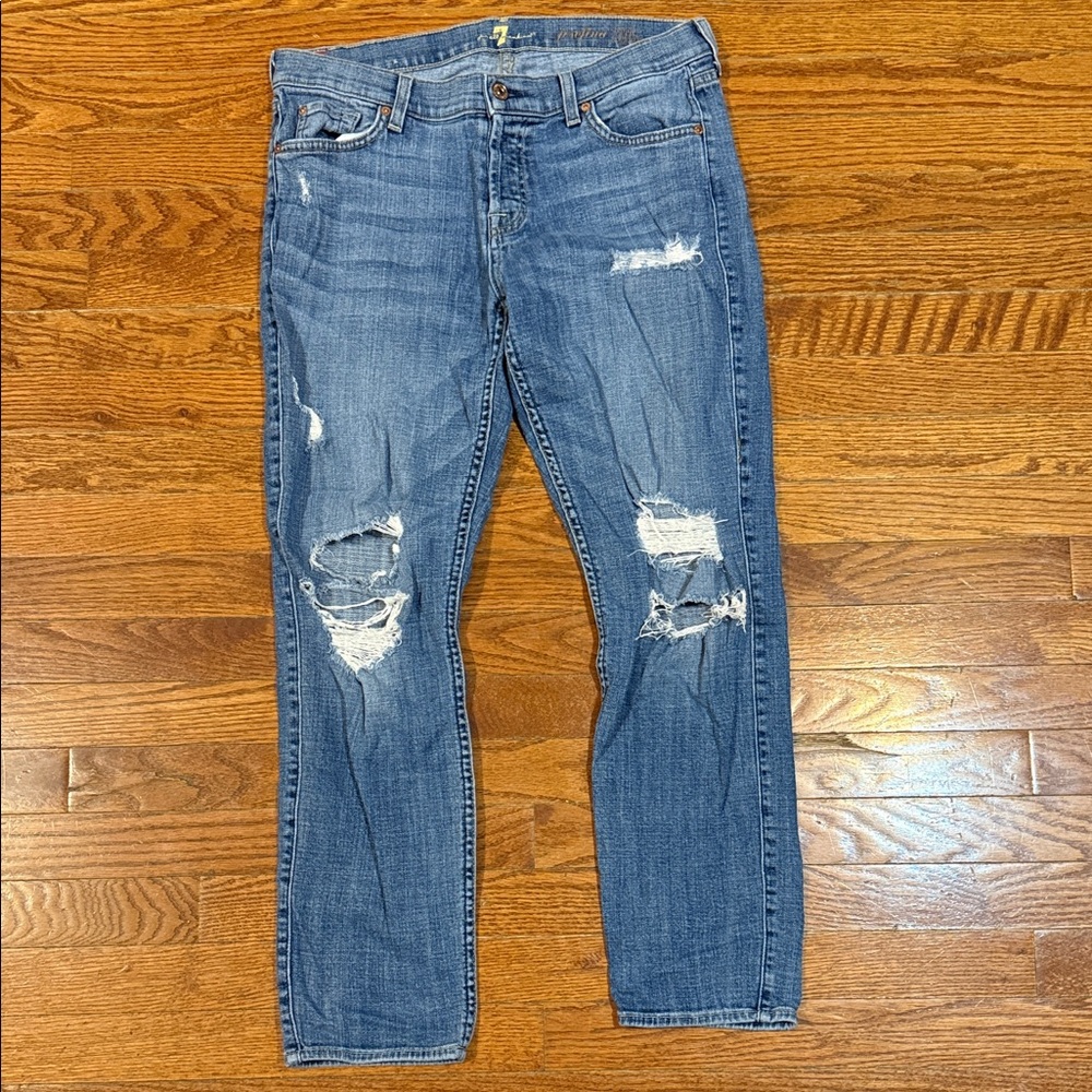 7 For All Mankind Light Blue Skinny Jeans